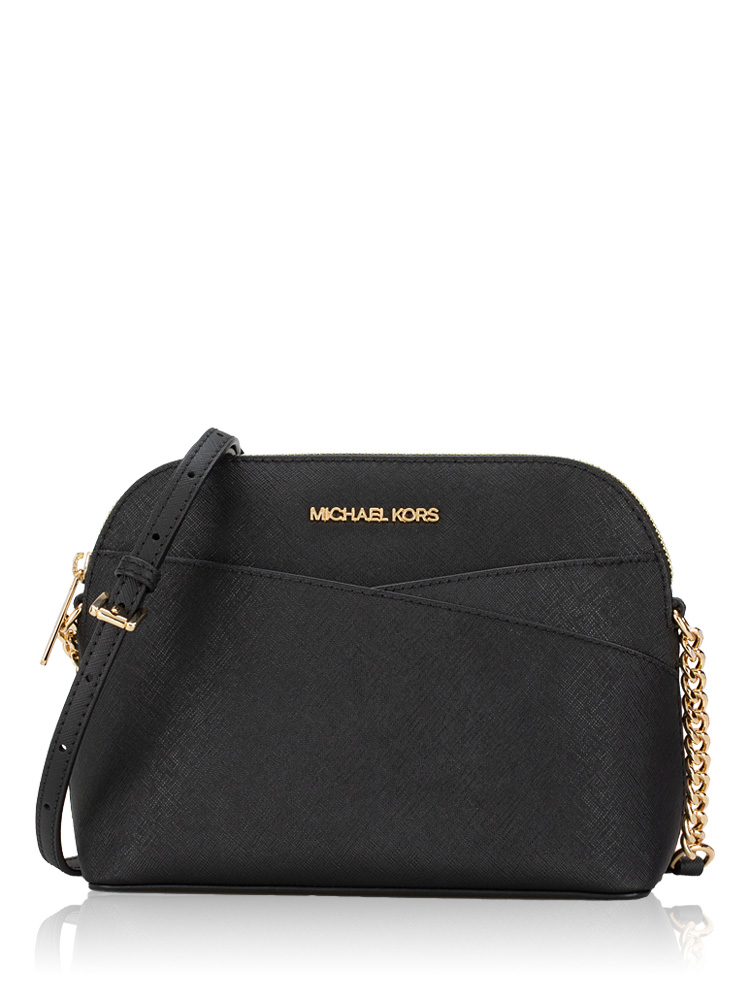 Jet Set Medium Dome Crossbody Black