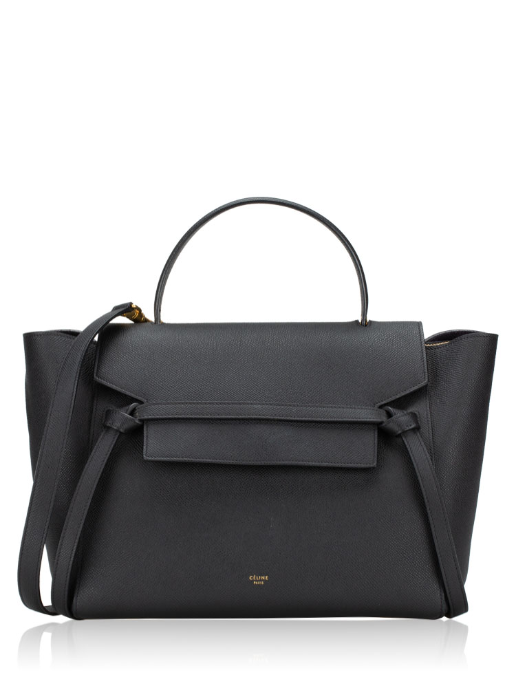 Grained Calfskin Mini Belt Bag Black