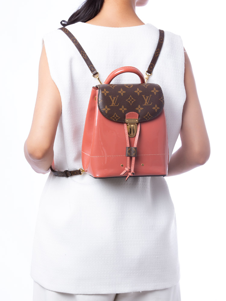 Monogram Vernis Hot Springs Mini Backpack Rose