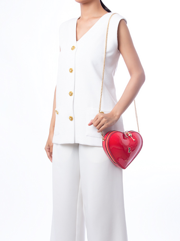 Key To My Heart 3D Micro Crossbody Cherry Rouge