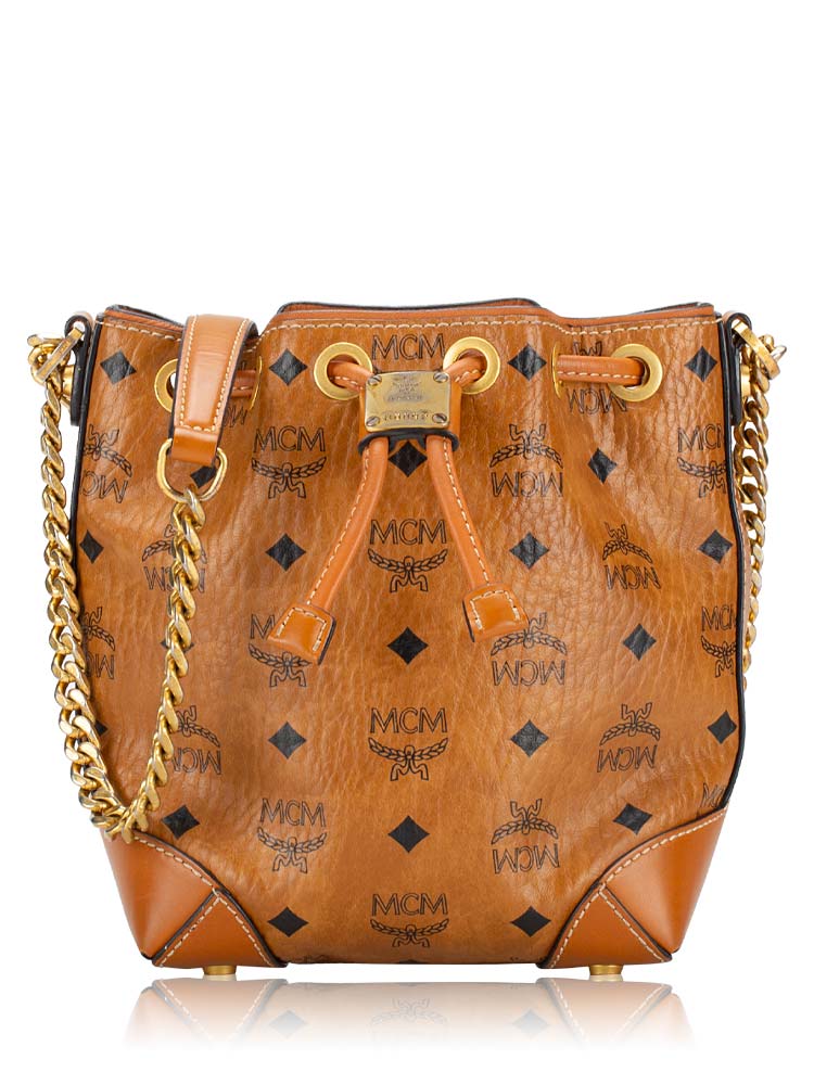 Visetos Heritage Mini Bucket Bag Cognac