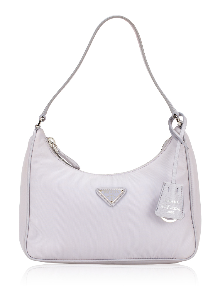 Re-Nylon Saffiano Re-Edition 2005 Mini Hobo Glicine