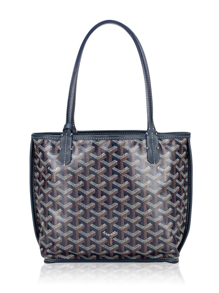 Goyardine Reversible Mini Anjou Blue Marine