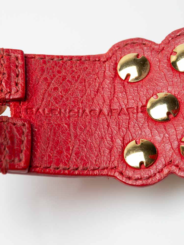 Gold All Over Three Row Stud Bracelet Rouge Cardinal Sz S