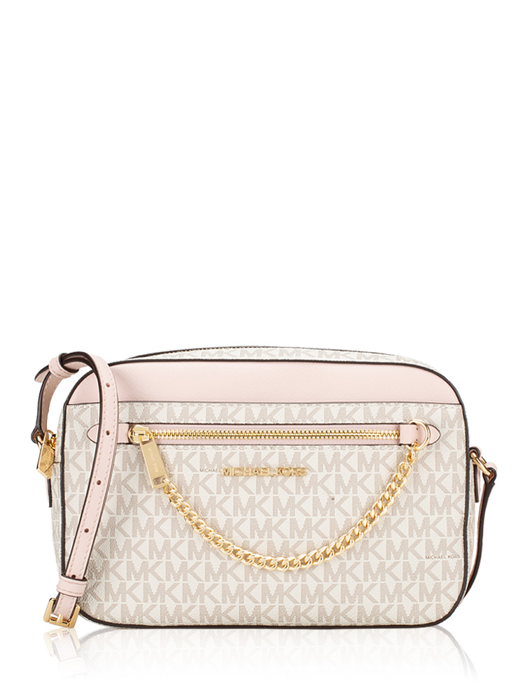 Jet Set Signature Large Chain Crossbody Powder Blush