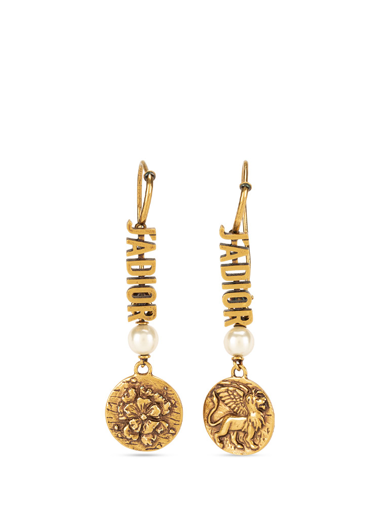 Vintage Of Bronze Dangle J'Adior Earring Aged Gold