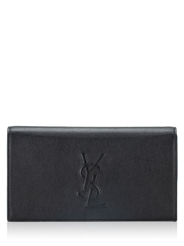 Calfskin Belle De Jour Large Clutch Black