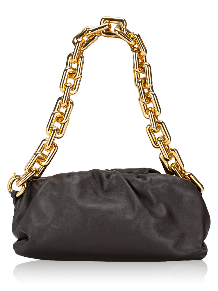 Calfskin The Pouch Chain Grape