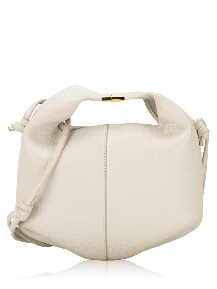 Textured Calfskin Béri Chalk