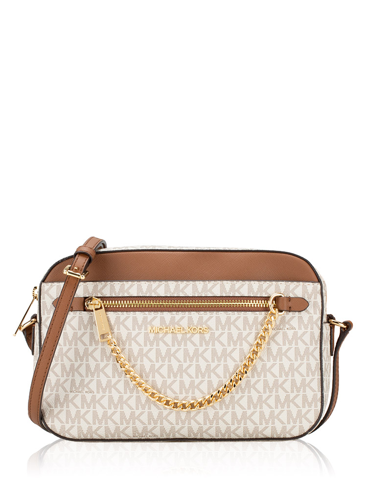 Jet Set Signature Large Chain Crossbody Vanilla Luggage