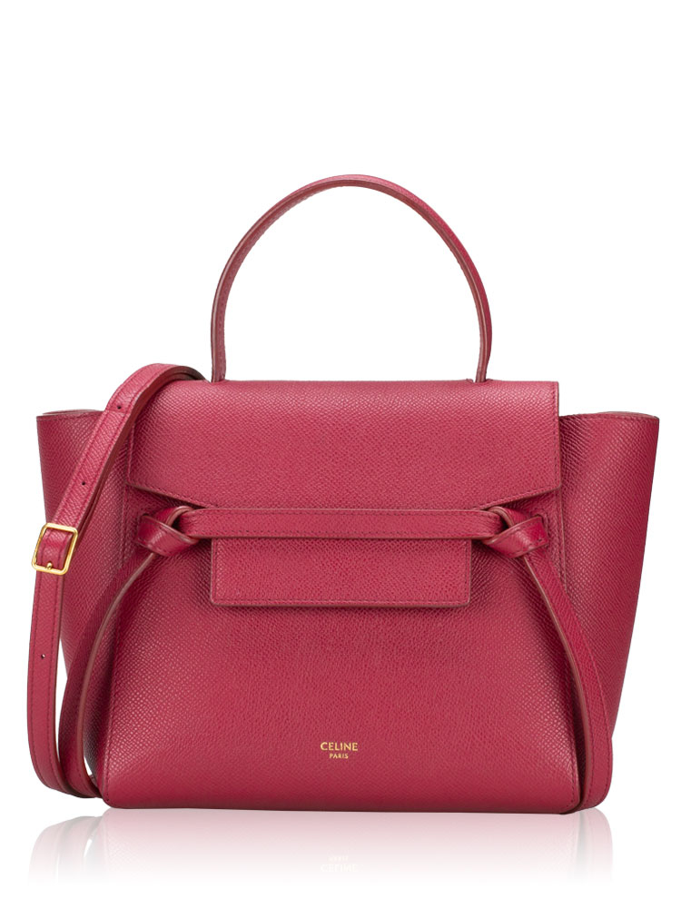 Grained Calfskin Nano Belt Bag Raspberry