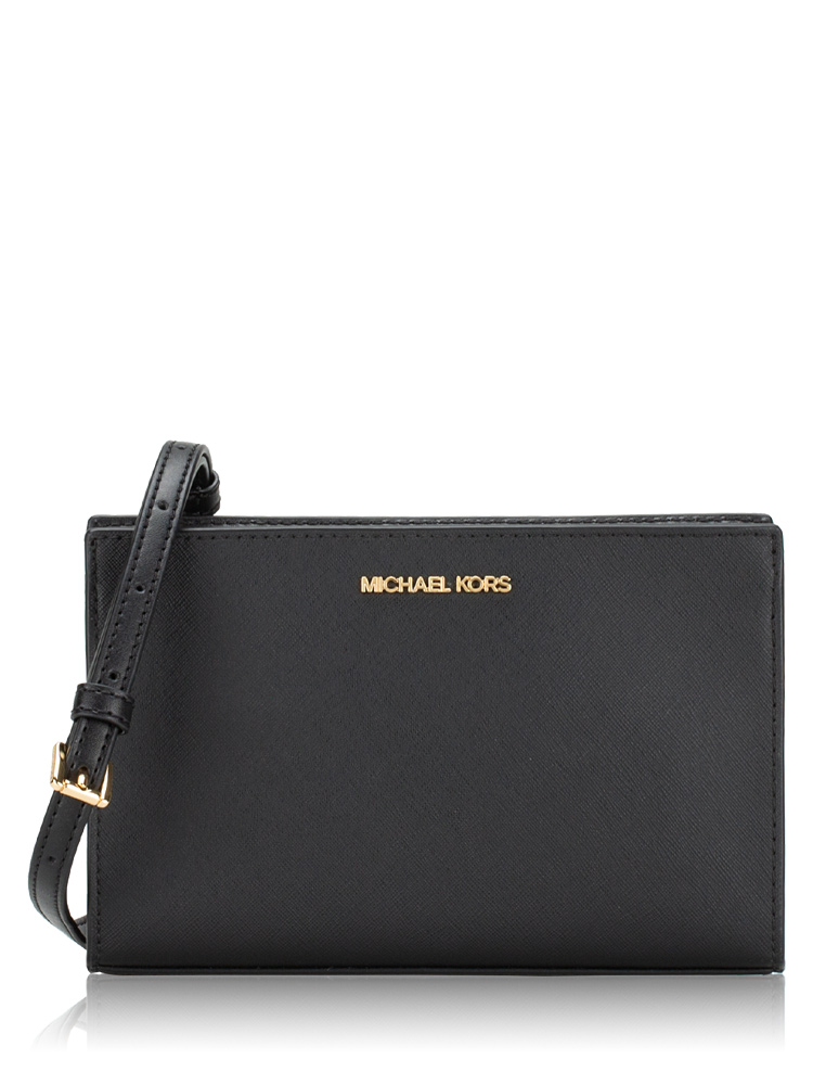 Sheila Leather Small Zip Crossbody Black
