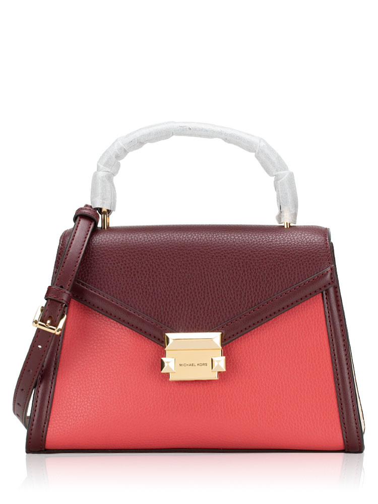 Whitney Leather Medium Top Handle Satchel Light Berry Sorbet