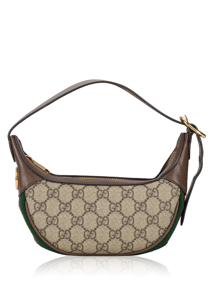 GG Supreme Web Ophidia Half Moon Mini Hobo Beige New Acero