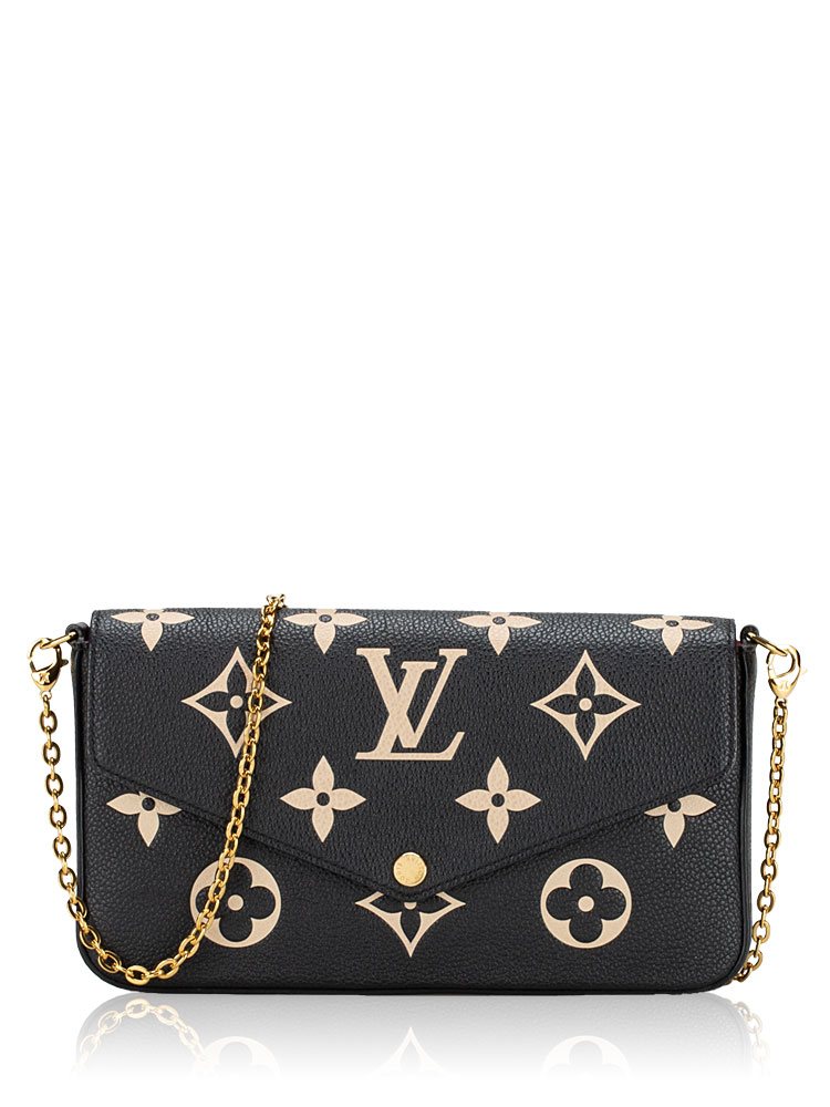 Monogram Empreinte Bicolor Felicie Pochette Noir Crème