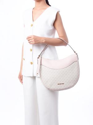 Signature Dover Large Half Moon Hobo Powder Blush Multi