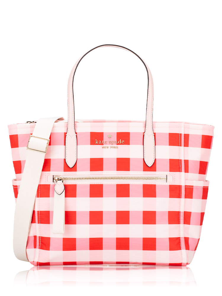 Chelsea Gingham Medium Satchel Pink Multi