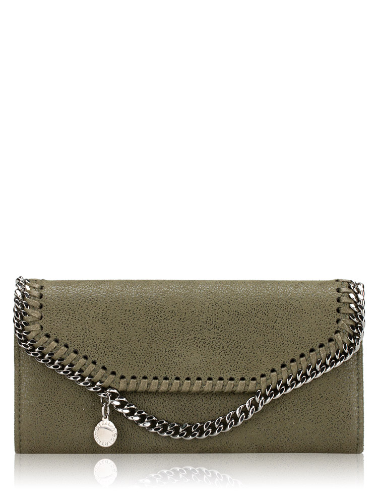 Shaggy Deer Falabella Continental Wallet Khaki