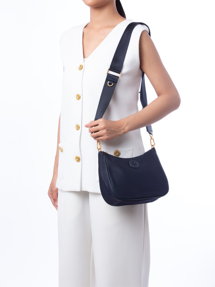 Nylon Web Mini Hobo Tory Navy 