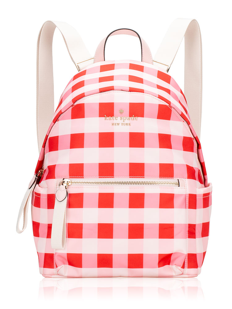 Chelsea Gingham Medium Backpack Pink Multi