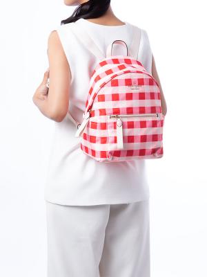 Chelsea Gingham Medium Backpack Pink Multi
