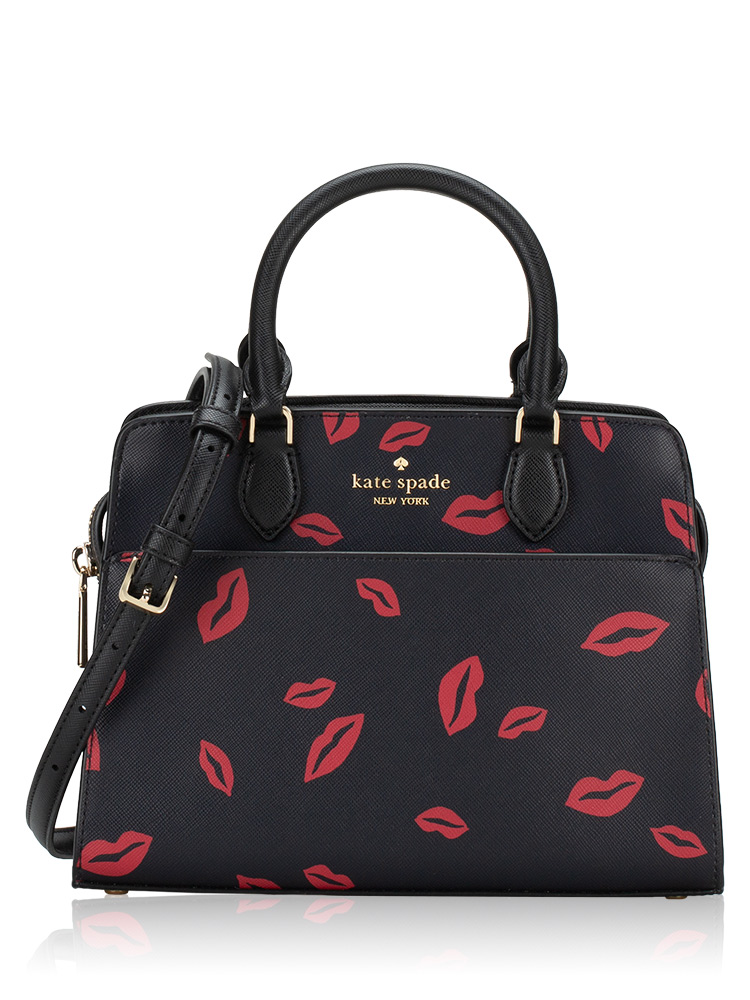 Madison Lip Toss Small Satchel Black Multi