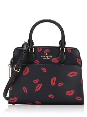 Madison Lip Toss Small Satchel Black Multi