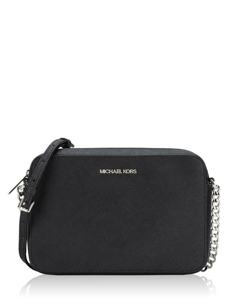 Jet Set Item Large Crossbody Black Silver