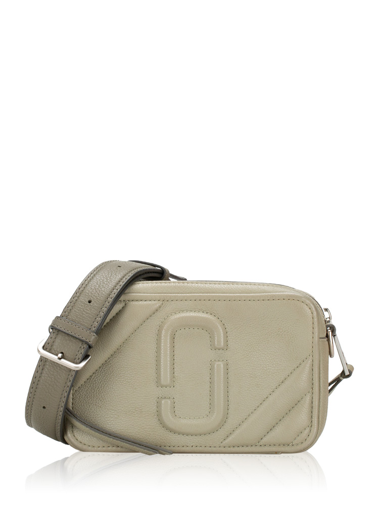 H151L01PF22 The Moto Shot 21 Leather Camera Bag Silver Sage