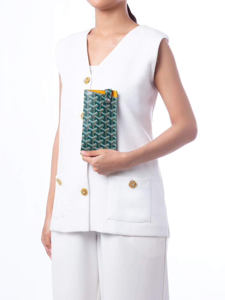 Goyardine Montmartre GM Pouch Green