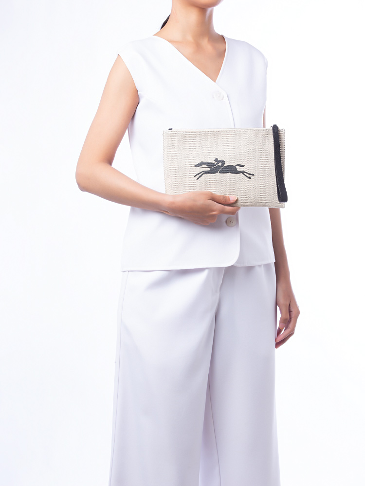 Canvas Roseau Essential Pouch Ecru