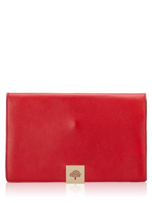 Calfskin Clutch Scarlet Red