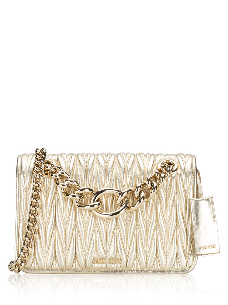 5BD023 Nappa Matelasse Club Shoulder Bag Pirite