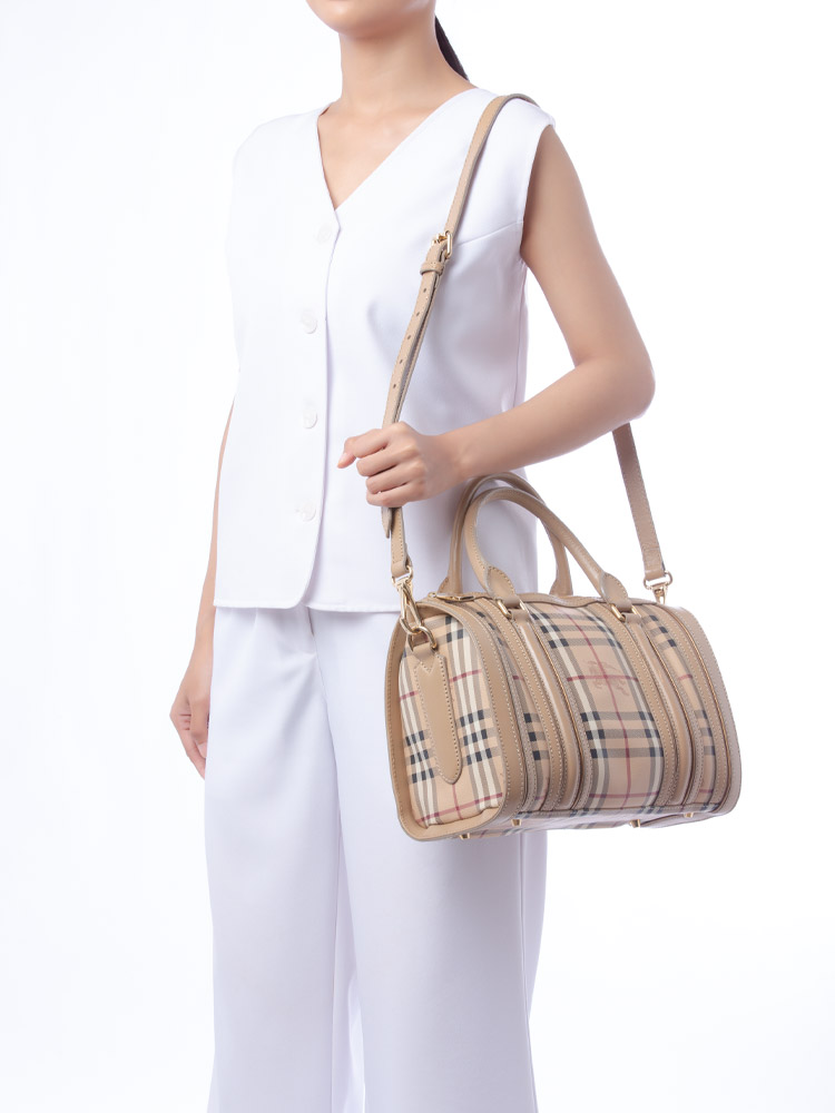 Haymarket Check Alchester Medium Bowling Bag Trench