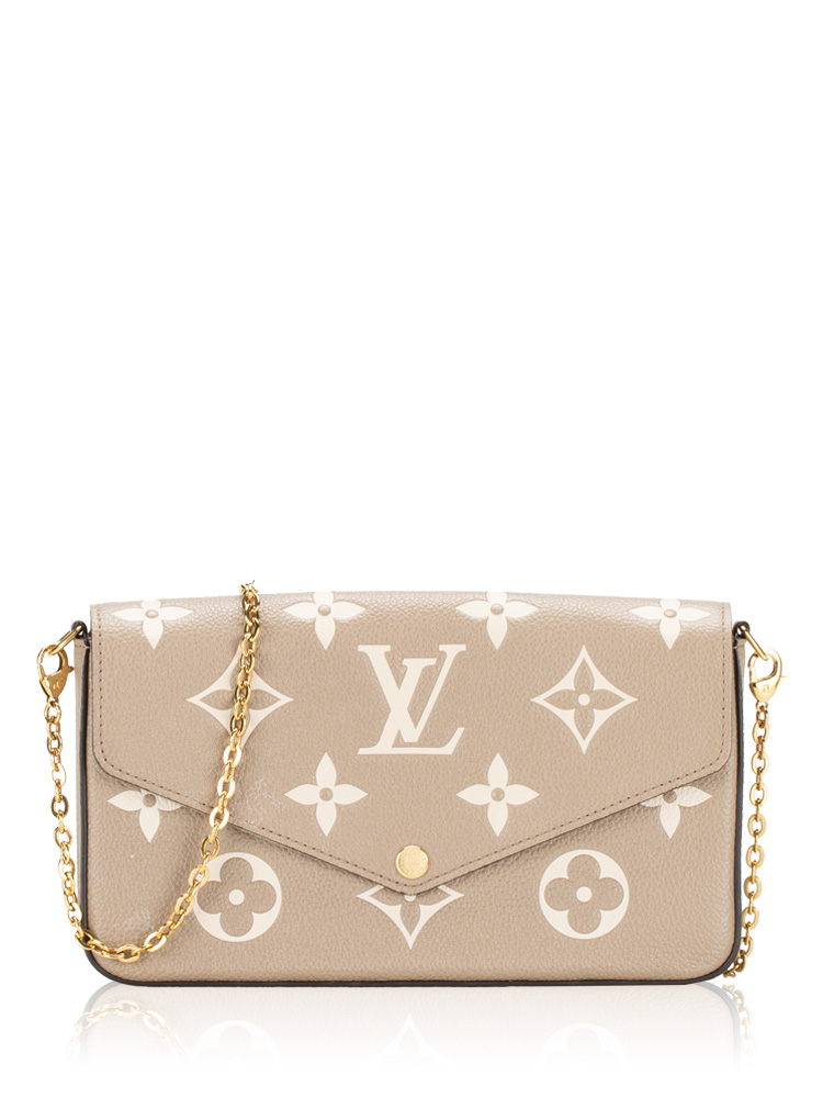 Monogram Empreinte Bicolor Felicie Pochette Tourterelle Creme