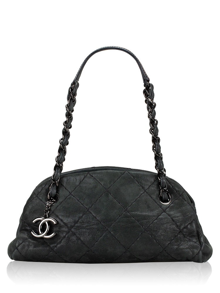 Iridescent Just Mademoiselle Small Bowling Bag Black