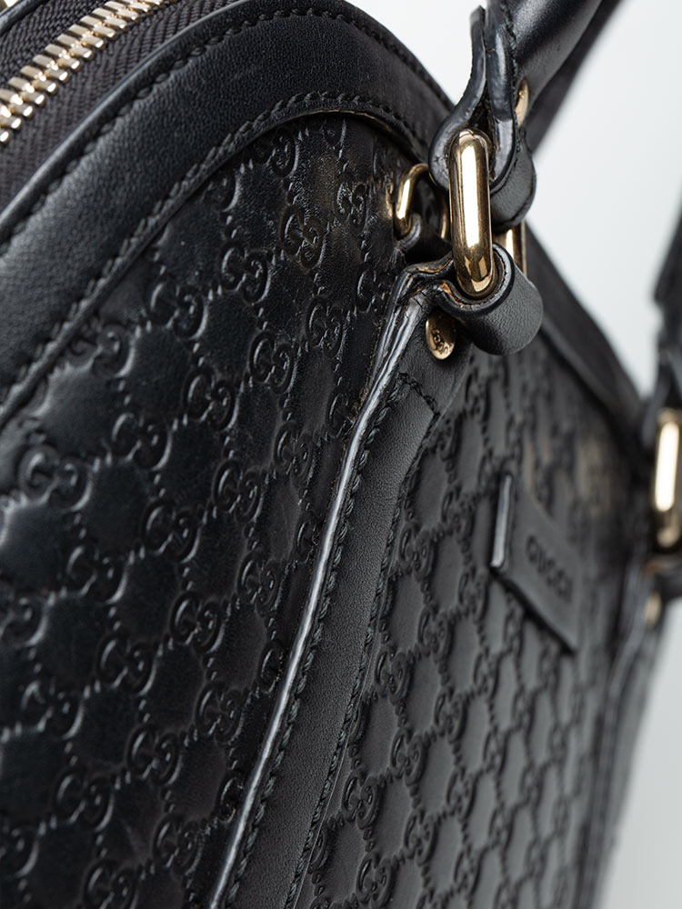 Microguccissima Mini Dome Bag Black