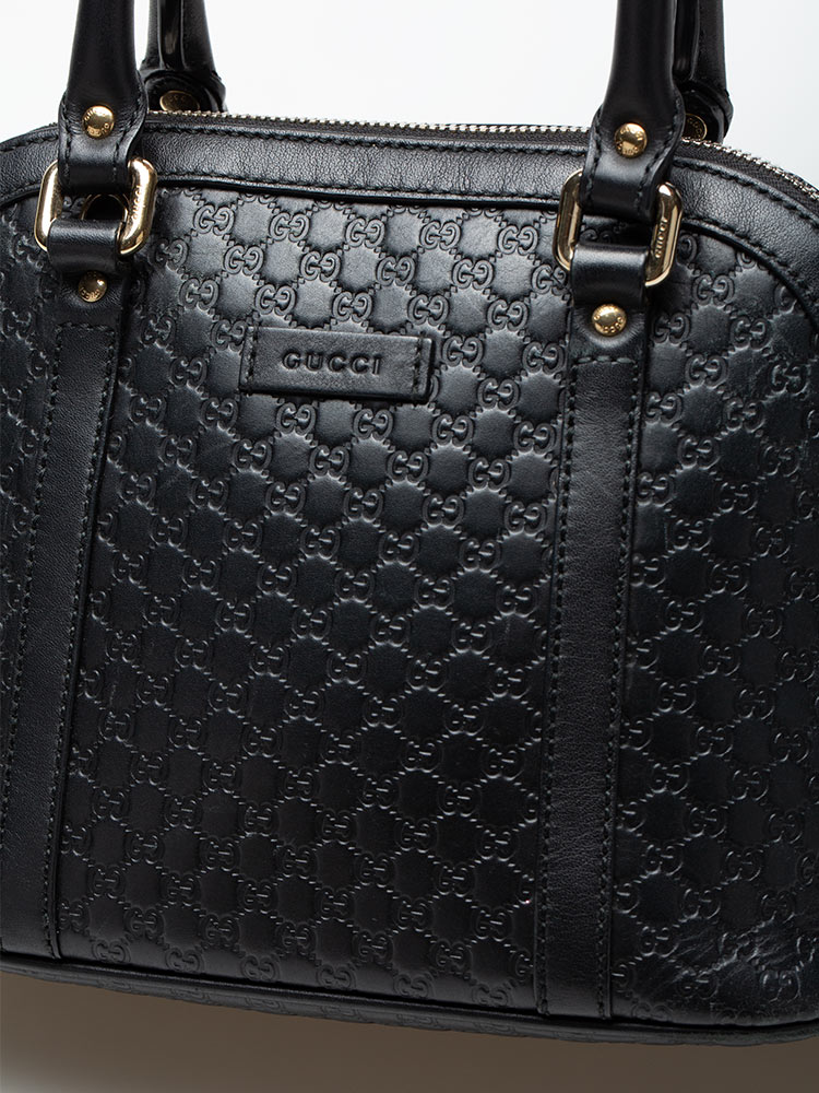 Microguccissima Mini Dome Bag Black
