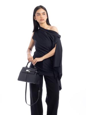 Elise Large Top Handle Bag Black
