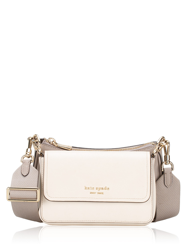 Colorblock Double Up Crossbody Warm Taupe Multi
