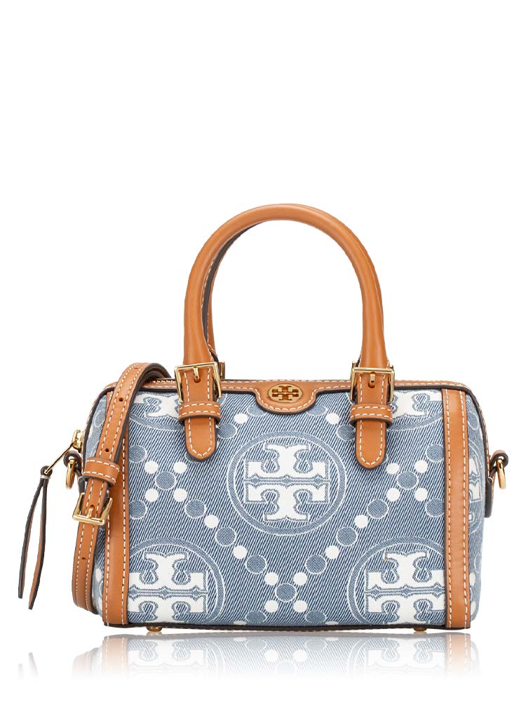 T Monogram Denim Petite Barrel Bag Multi