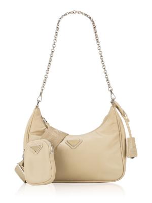 1BH204 Tessuto Saffiano Multi Pochette Shoulder Bag Deserto