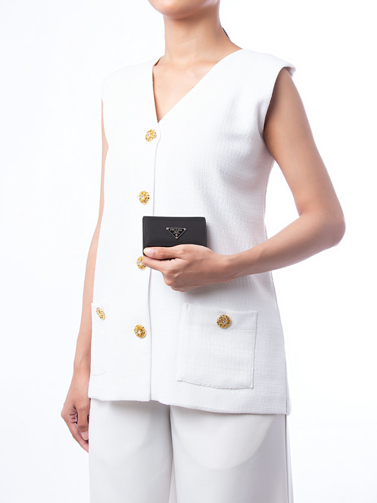 M222 Vintage Tessuto Key Holder Nero