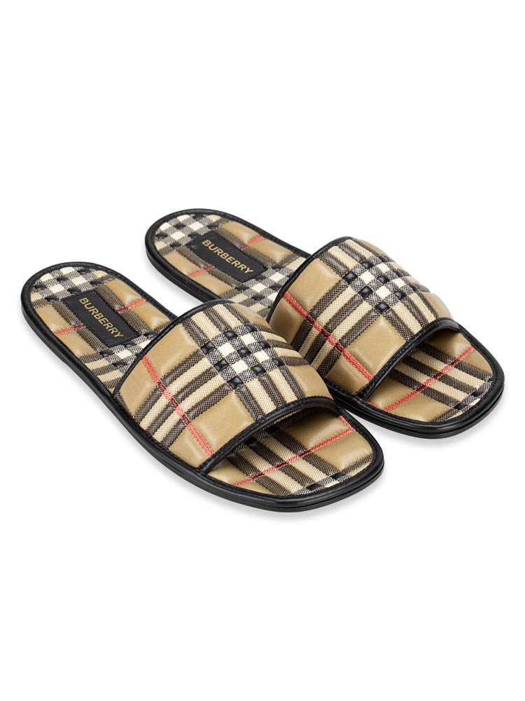 Quilted Lambskin Alixa Sandals Archieve Beige Sz 38