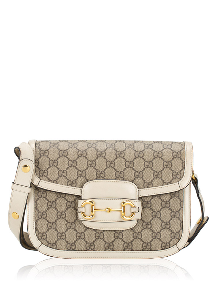 GG Supreme Horsebit 1955 Medium Shoulder Bag Mystic White