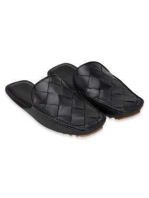 Nappa Intrecciato Douglas Mules Nero Sz 38 