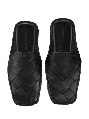 Nappa Intrecciato Douglas Mules Nero Sz 38 