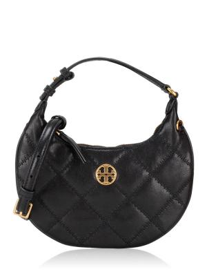 Willa Crescent Mini Hobo Black