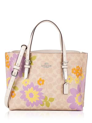 CBT23 Signature Mollie Floral Print 25 Tote Sand Multi