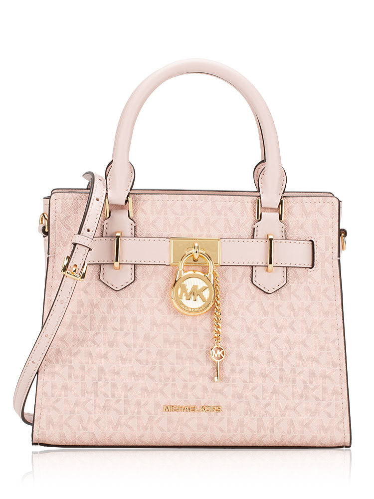 Signature Hamilton Small Satchel Powder Blush